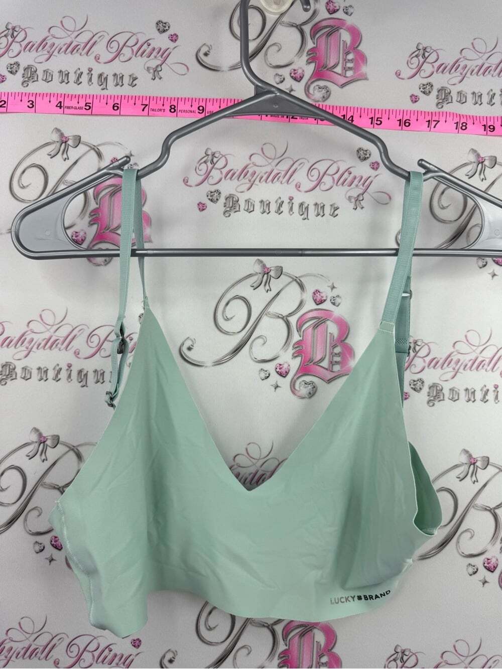 Lucky Brand Mint Green Bralette with Adjustable Straps
